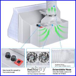 Airbrush Paint Spray Booth Kit with 3 LED Lights Dual Fans Exhaust Filter Hobby