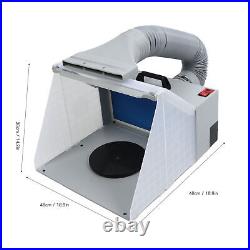 Airbrush Portable Hobby Paint Spray Booth Kit, Dual Fans, Lights, Filter Hose US