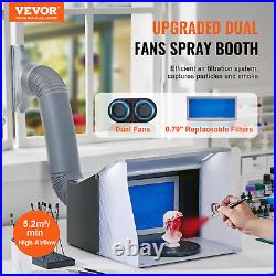Airbrush Spray Booth Portable Hobby Paint Spray Booth Kit Dual Exhaust Fans