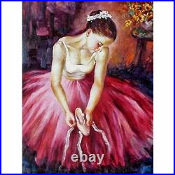 Diamond Woman Portrait Ballerina Painting Lovely Design House Embroidery Display