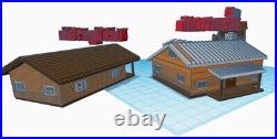 O Scale Cabin Kits Set! The Uncle's Series 3 Model Railroad Struct. Kits