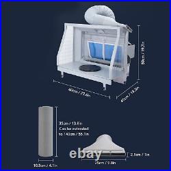 Portable Hobby Airbrush Paint Spray Booth Kit Exhaust Filter LED Light Set Model